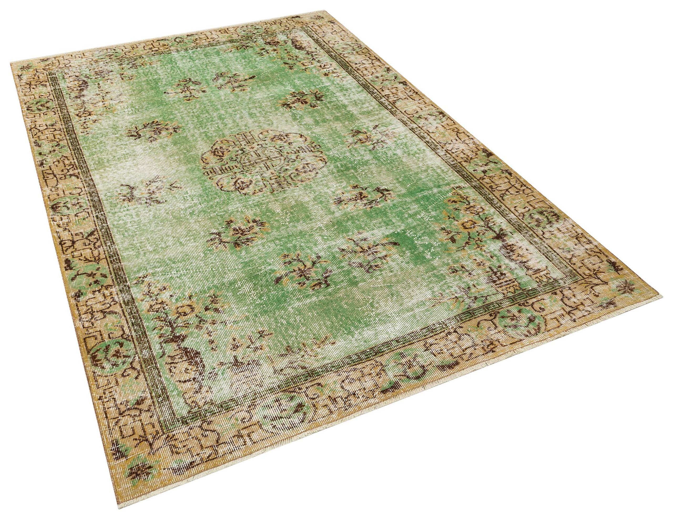 Vintage Hand-Woven Wool Rug, Handmade rug, wool, cotton & silk wool/weave, size 162 × 229 cm, from Anatolia, SKU 10120