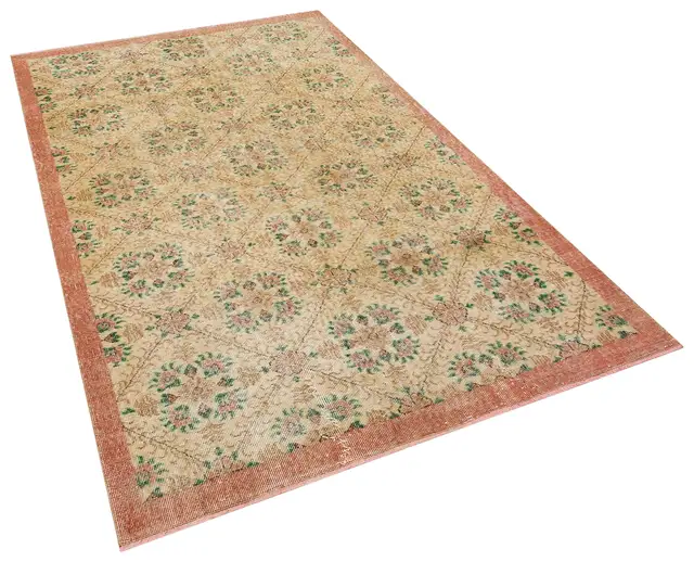 Vintage Hand-Woven Wool Rug, Handmade rug, cotton wool/weave, size 154 × 253 cm, from Yahyalı, SKU 10139