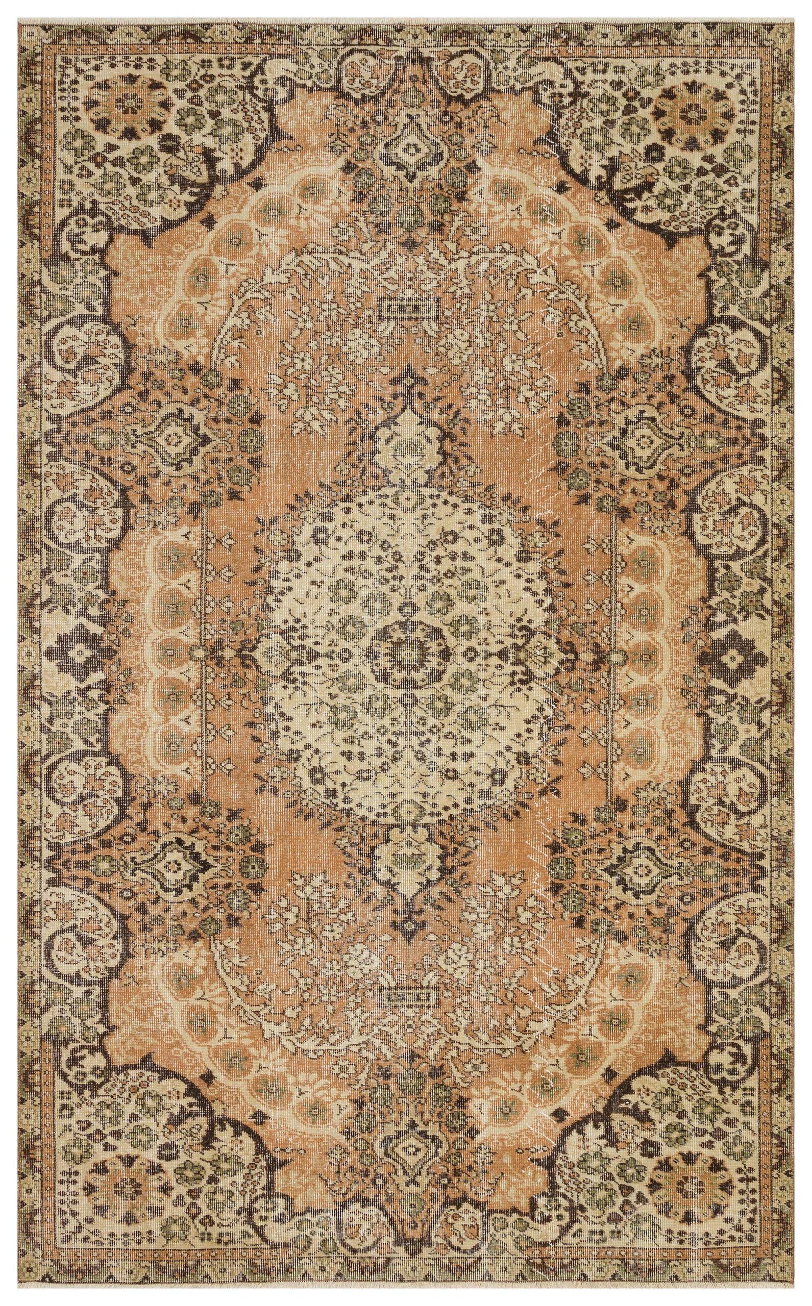 Distressed Hand-Woven Vintage Rug - SKU 10146 - Detail View