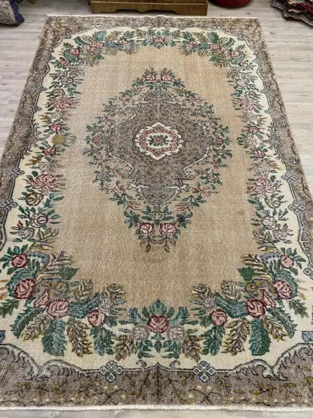 Distressed Vintage Rug - SKU 10214 - Detail View