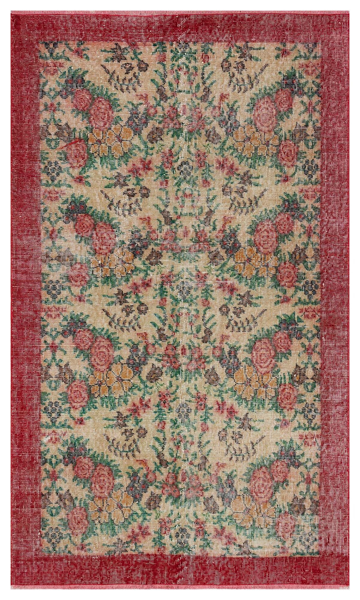 Hand-Woven Vintage Distressed Rug - SKU 10344 - Detail View