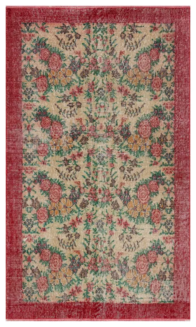 Hand-Woven Vintage Distressed Rug - SKU 10344 - Detail View