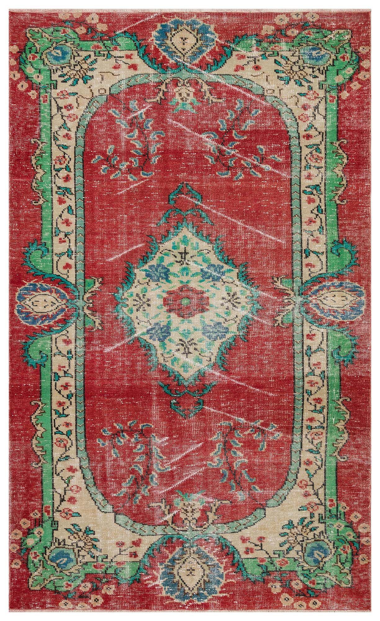 Unique Vintage Distressed Rug - SKU 10357 - Detail View
