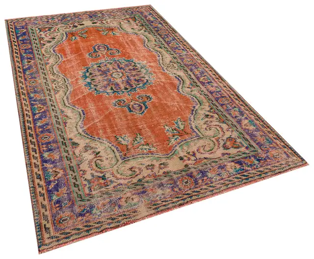 Handwoven Vintage Distressed Rug, Handmade rug, silk wool/weave, size 154 × 236 cm, from Isparta, SKU 10372