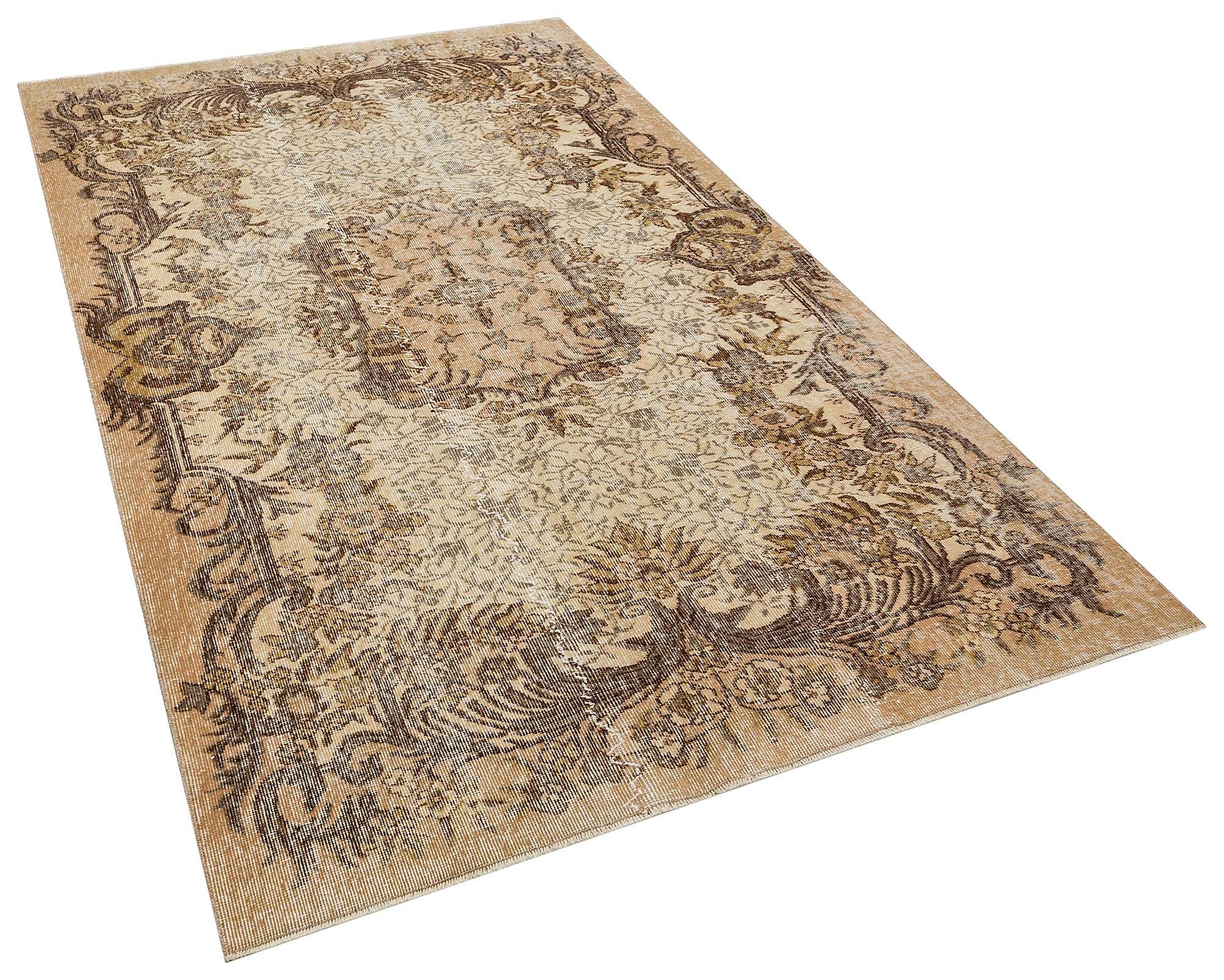Handwoven Vintage Distressed Rug, Handmade rug, cotton wool/weave, size 158 × 255 cm, from Anatolia, SKU 10388