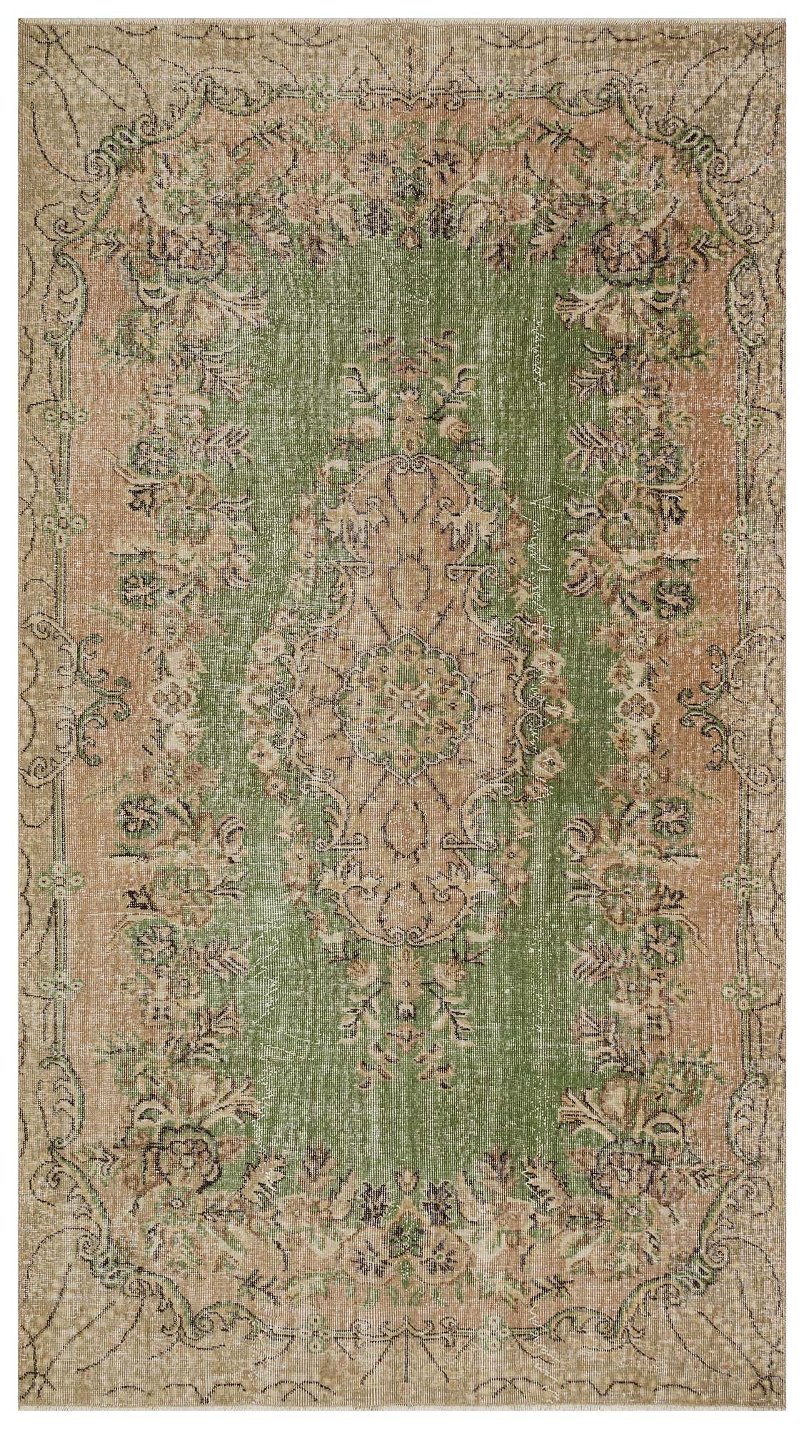 Hand-Woven Vintage Distressed Rug - SKU 10390 - Detail View