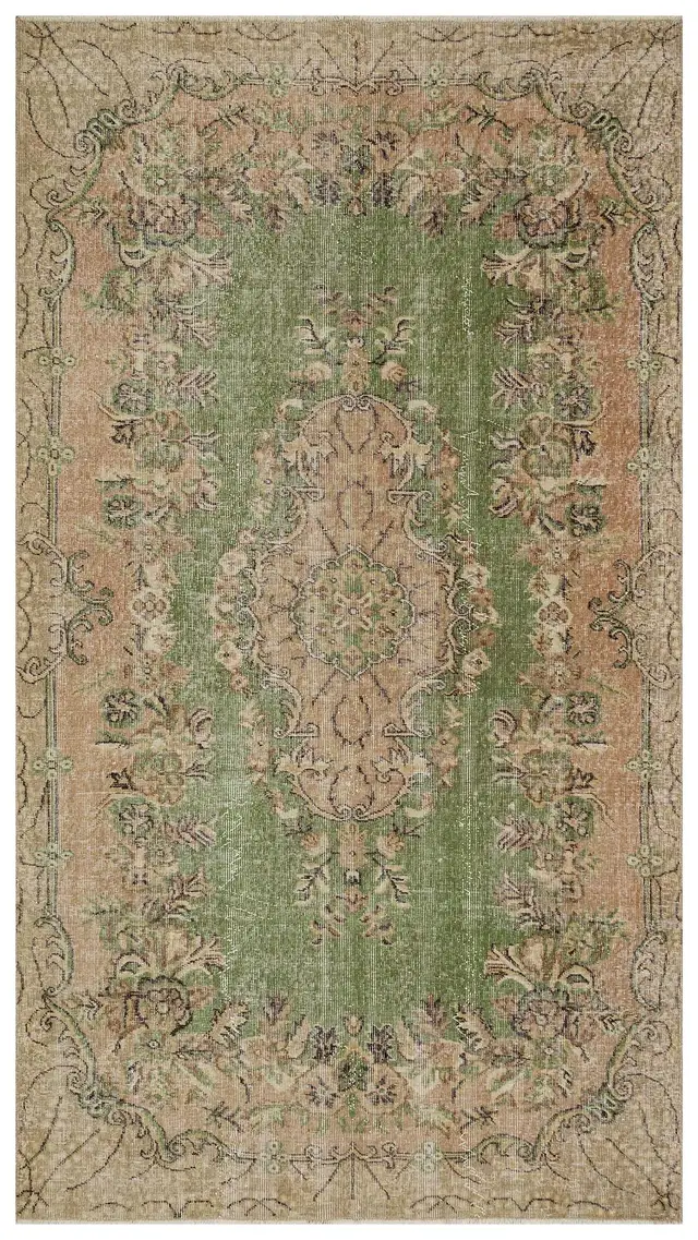 Hand-Woven Vintage Distressed Rug - SKU 10390 - Detail View