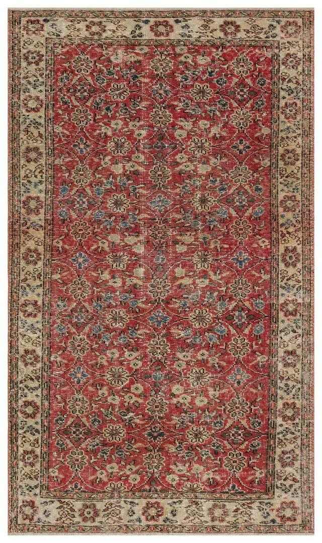Handwoven Vintage Distressed Rug - SKU 10412 - Detail View