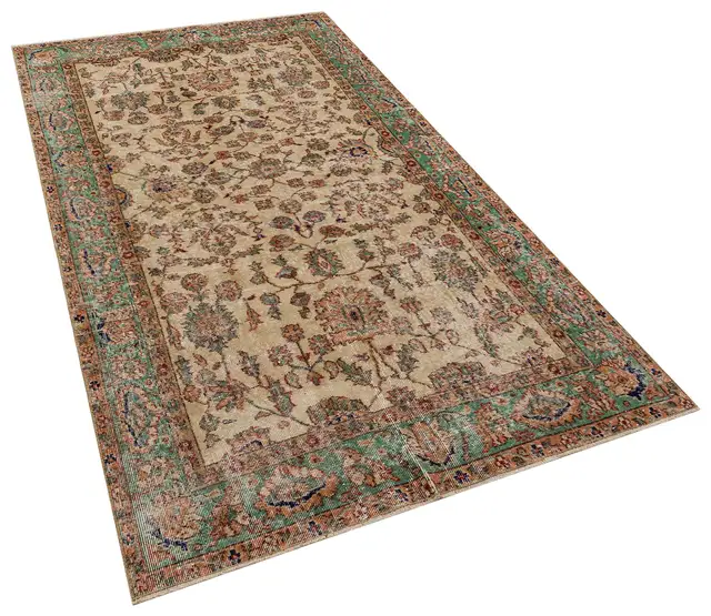 Distressed Vintage Rug, Handmade rug, wool wool/weave, size 138 × 254 cm, from Kayseri, SKU 10421