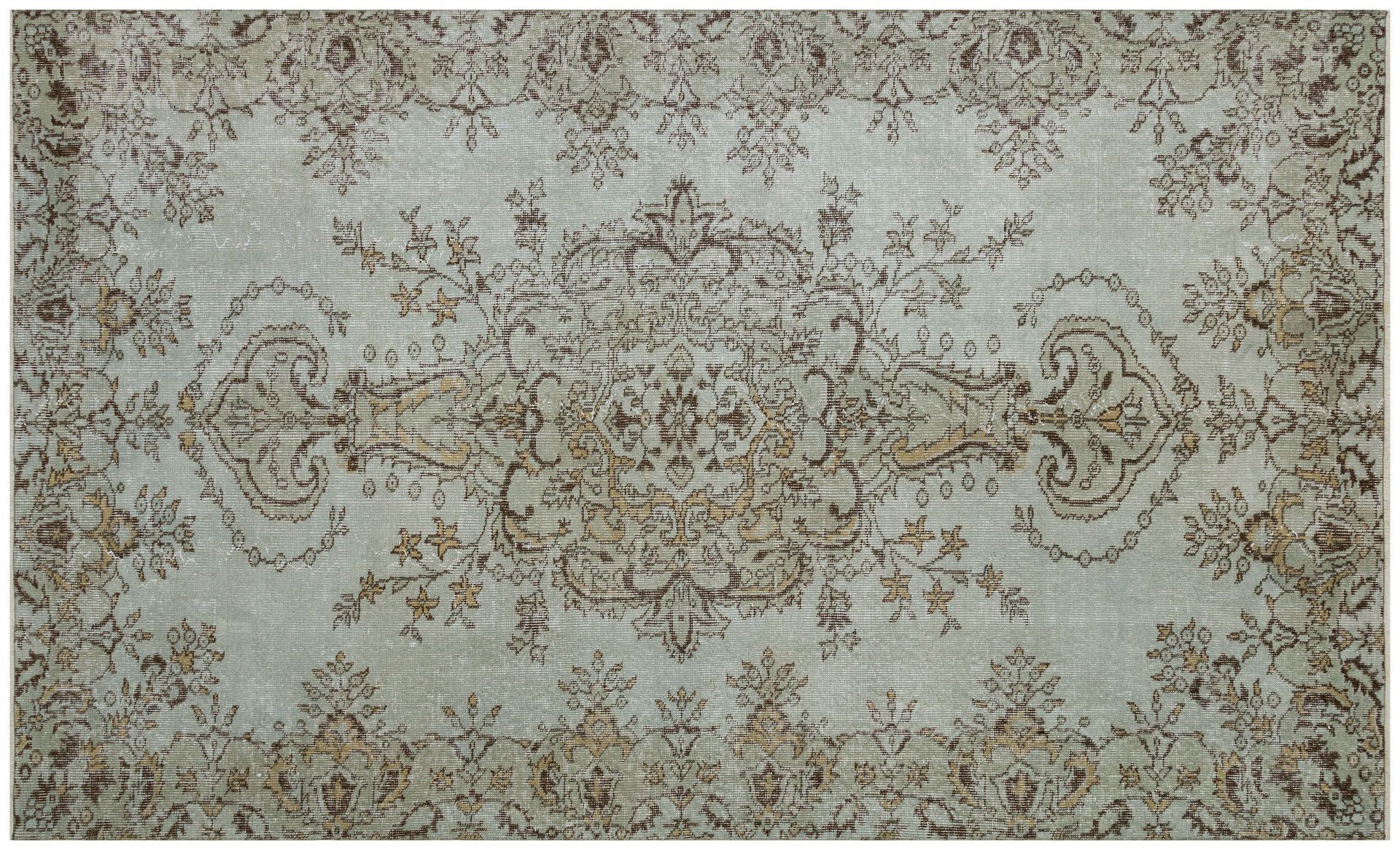 Anatolian-Patterned Distressed Rug - SKU 10469 - Detail View