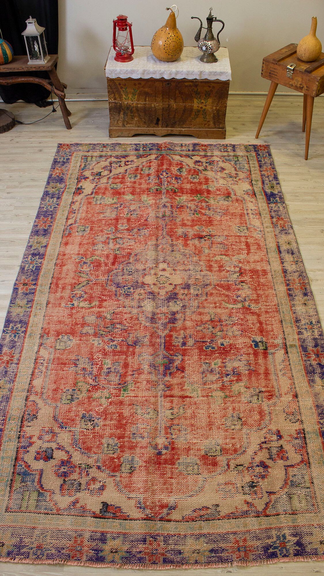 Traces of the Past Vintage Rug, Handmade rug, wool & cotton wool/weave, size 166 × 284 cm, from Bursa, SKU 10504