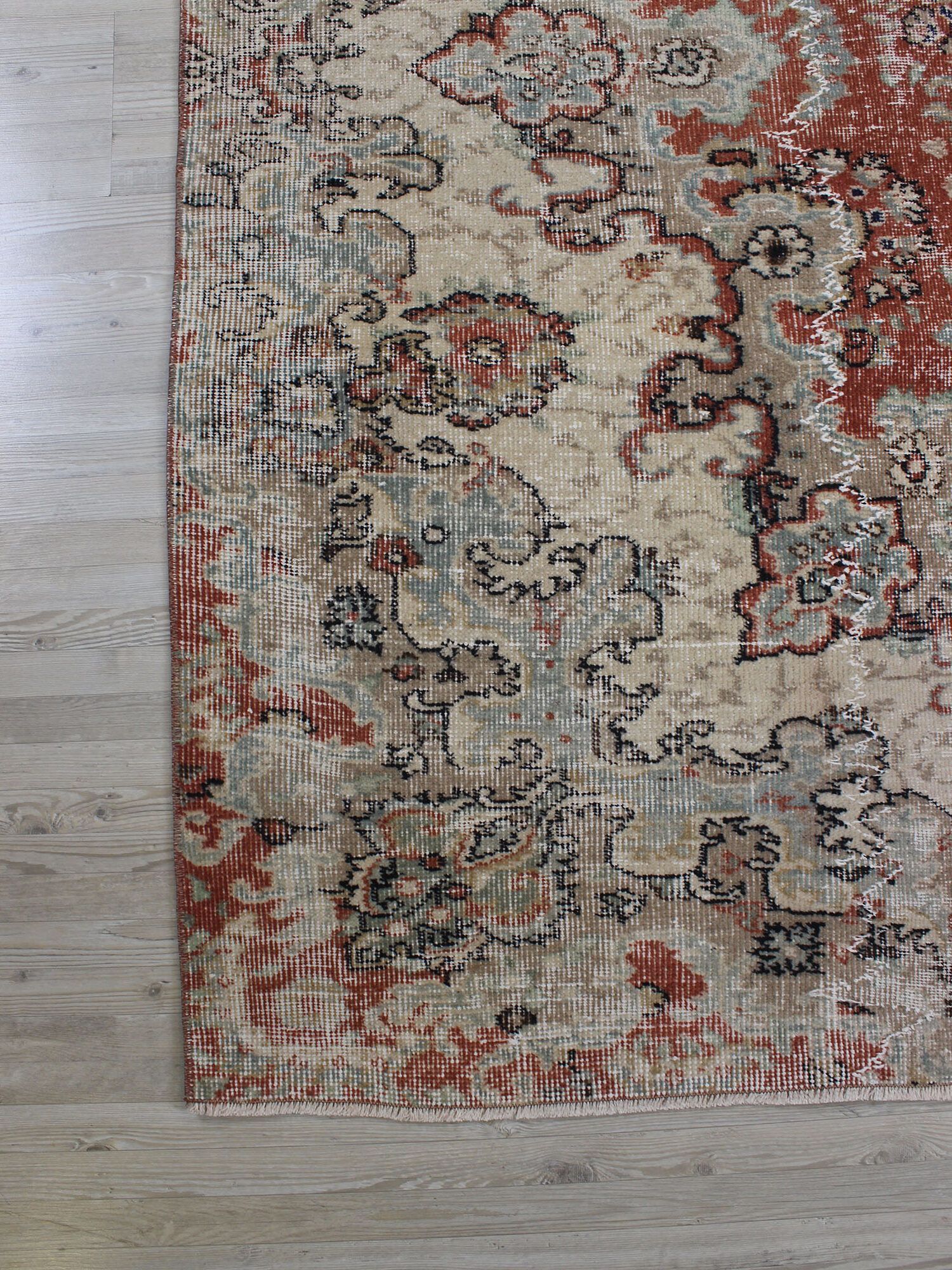 Handwoven Wool Rug, Vintage - SKU 10555 - Detail View
