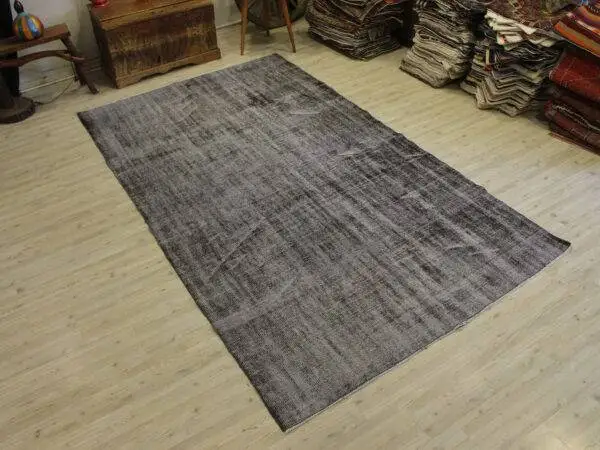Vintage-Style Handwoven Wool Rug, Handmade rug, cotton wool/weave, size 170 × 292 cm, from Milas, SKU 10652