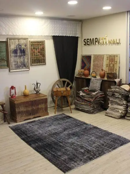 Distressed Vintage Wool Rug - SKU 10653 - Detail View
