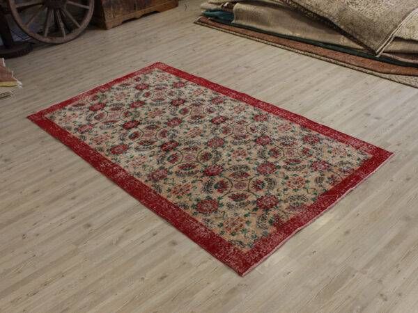 Distressed Vintage Hand-Knotted Rug, Handmade rug, wool wool/weave, size 117 × 266 cm, from Konya, SKU 10684