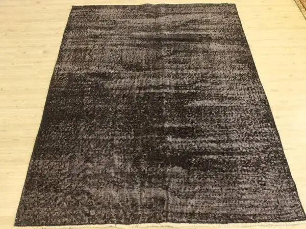 Distressed Handmade Wool Vintage Rug - SKU 10701 - Detail View