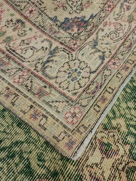 Distressed Wool Handwoven Rug - SKU 10831 - Detail View