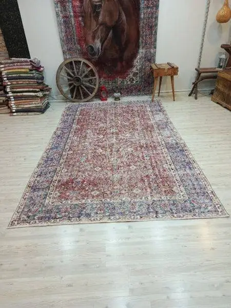 Vintage Natural Wool Rug - SKU 10834 - Detail View