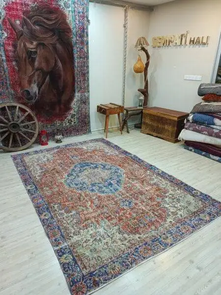 Vintage Handwoven Natural Rug - SKU 10835 - Detail View