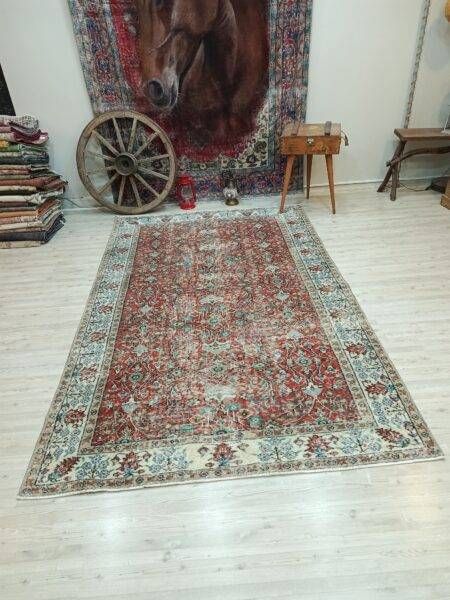 Wool Distressed Rug - SKU 10841 - Detail View