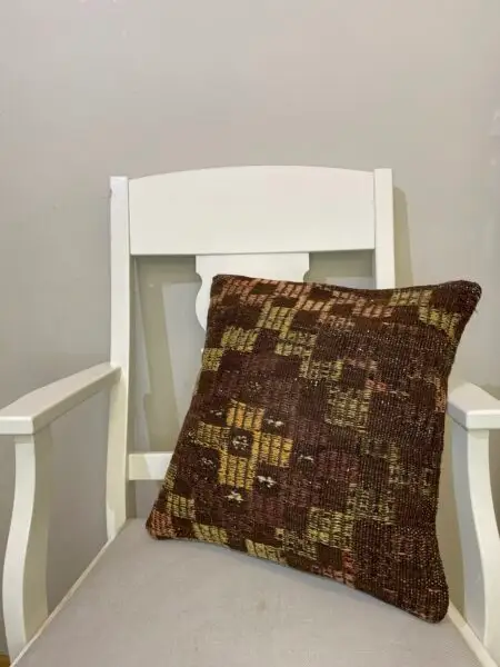 Hand-Woven Pillowcase, Pillowcases rug, silk wool/weave, size 45 × 45 cm, from Manisa, SKU 109
