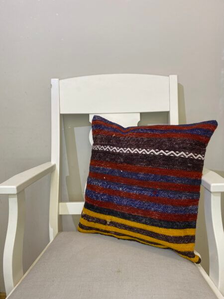 Hand-Woven Pillowcase, Pillowcases rug, silk wool/weave, size 45 × 45 cm, from Bergama, SKU 114