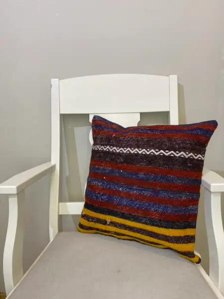 Hand-Woven Pillowcase, Pillowcases rug, silk wool/weave, size 45 × 45 cm, from Bergama, SKU 114