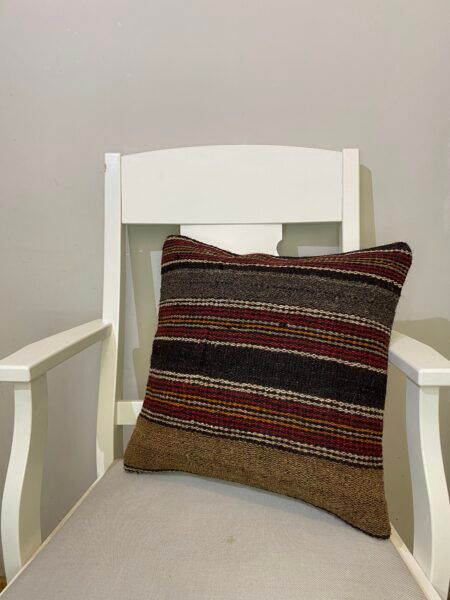 Hand-Woven Pillowcase, Pillowcases rug, wool wool/weave, size 45 × 45 cm, from Ladik, SKU 133