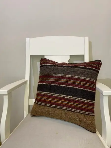 Hand-Woven Pillowcase, Pillowcases rug, wool wool/weave, size 45 × 45 cm, from Ladik, SKU 133