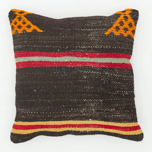 Hand-Woven Pillowcase, Pillowcases rug, wool & cotton wool/weave, size 40 × 40 cm, from Demirci, SKU 13697