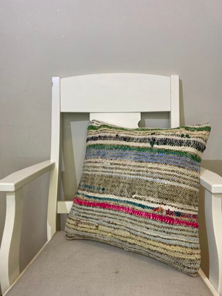 Handwoven Pillowcase, Pillowcases rug, silk wool/weave, size 45 × 45 cm, from Bursa, SKU 188