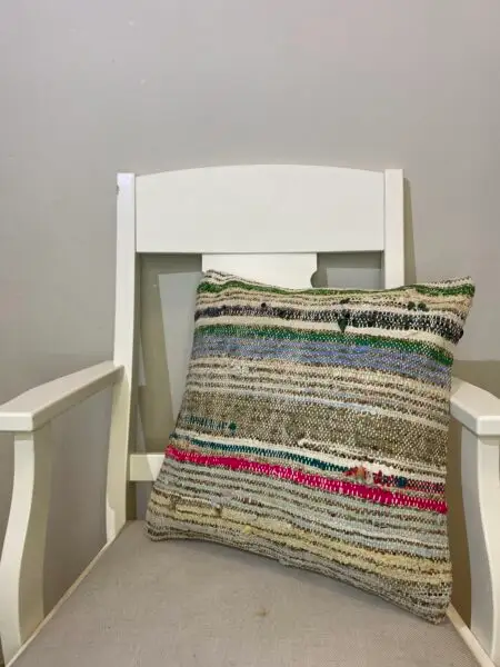 Handwoven Pillowcase, Pillowcases rug, silk wool/weave, size 45 × 45 cm, from Bursa, SKU 188