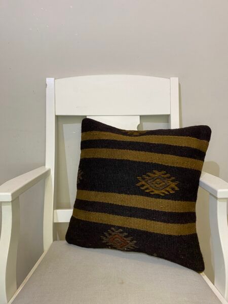 Hand-Woven Pillowcase, Pillowcases rug, wool wool/weave, size 45 × 45 cm, from Milas, SKU 217