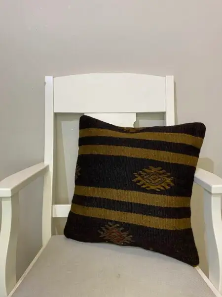 Hand-Woven Pillowcase, Pillowcases rug, wool wool/weave, size 45 × 45 cm, from Milas, SKU 217