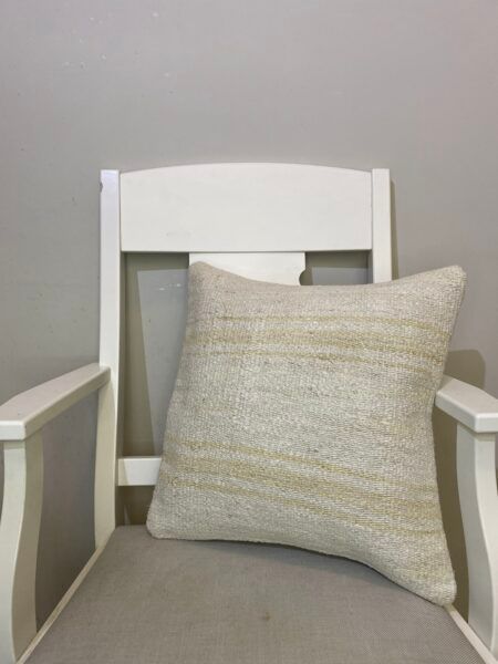 Hand-Woven Pillowcase, Pillowcases rug, wool & silk wool/weave, size 45 × 45 cm, from Manisa, SKU 218