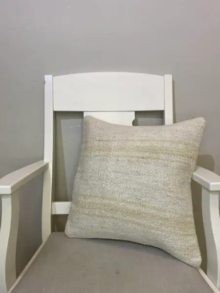 Hand-Woven Pillowcase, Pillowcases rug, wool & silk wool/weave, size 45 × 45 cm, from Manisa, SKU 218