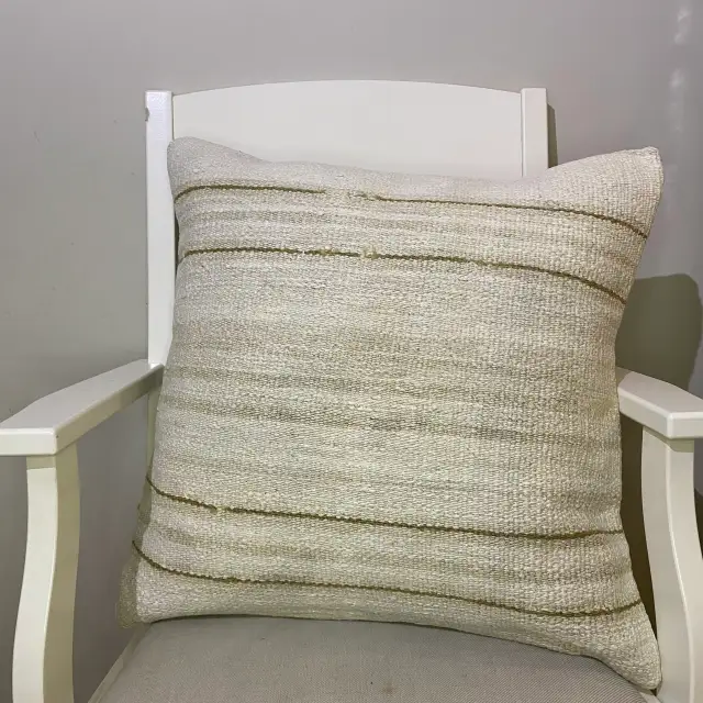 Hand-Woven Patchwork Pillowcase, Pillowcases rug, cotton wool/weave, size 50 × 50 cm, from Antalya, SKU 253