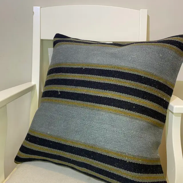 Hand-Woven Pillowcase, Pillowcases rug, wool, cotton & silk wool/weave, size 50 × 50 cm, from Bergama, SKU 288