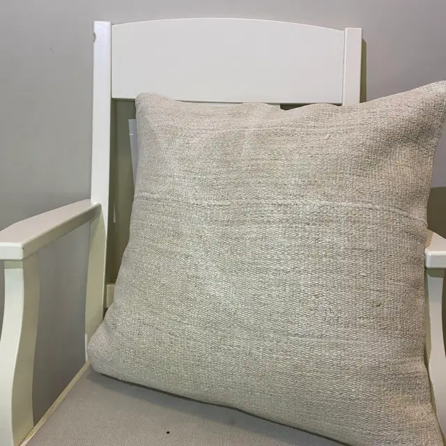 Hand-Woven Pillowcase, Pillowcases rug, wool & silk wool/weave, size 50 × 50 cm, from Demirci, SKU 308