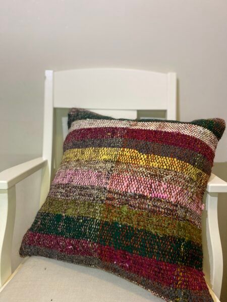 Hand-Woven Pillowcase, Pillowcases rug, silk wool/weave, size 50 × 50 cm, from Kars, SKU 328