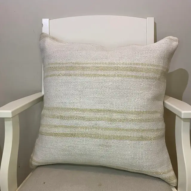 Handwoven Pillowcase, Pillowcases rug, wool & silk wool/weave, size 50 × 50 cm, from Van, SKU 341