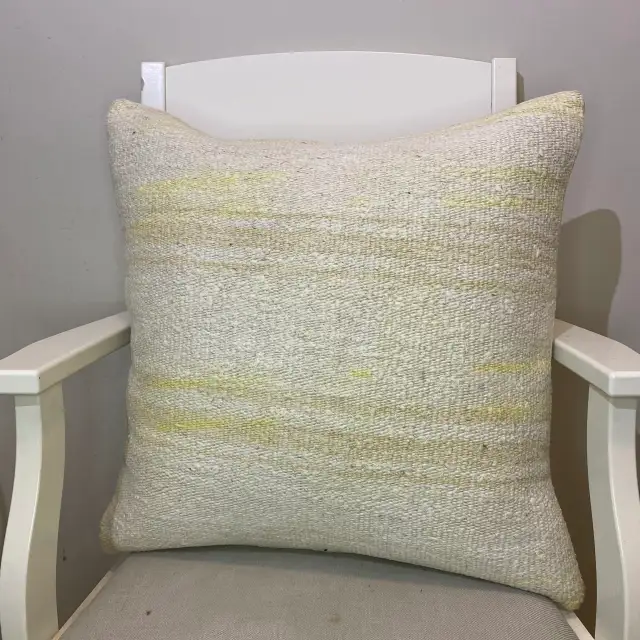 Hand-Woven Pillowcase, Pillowcases rug, wool & silk wool/weave, size 50 × 50 cm, from Oushak, SKU 344