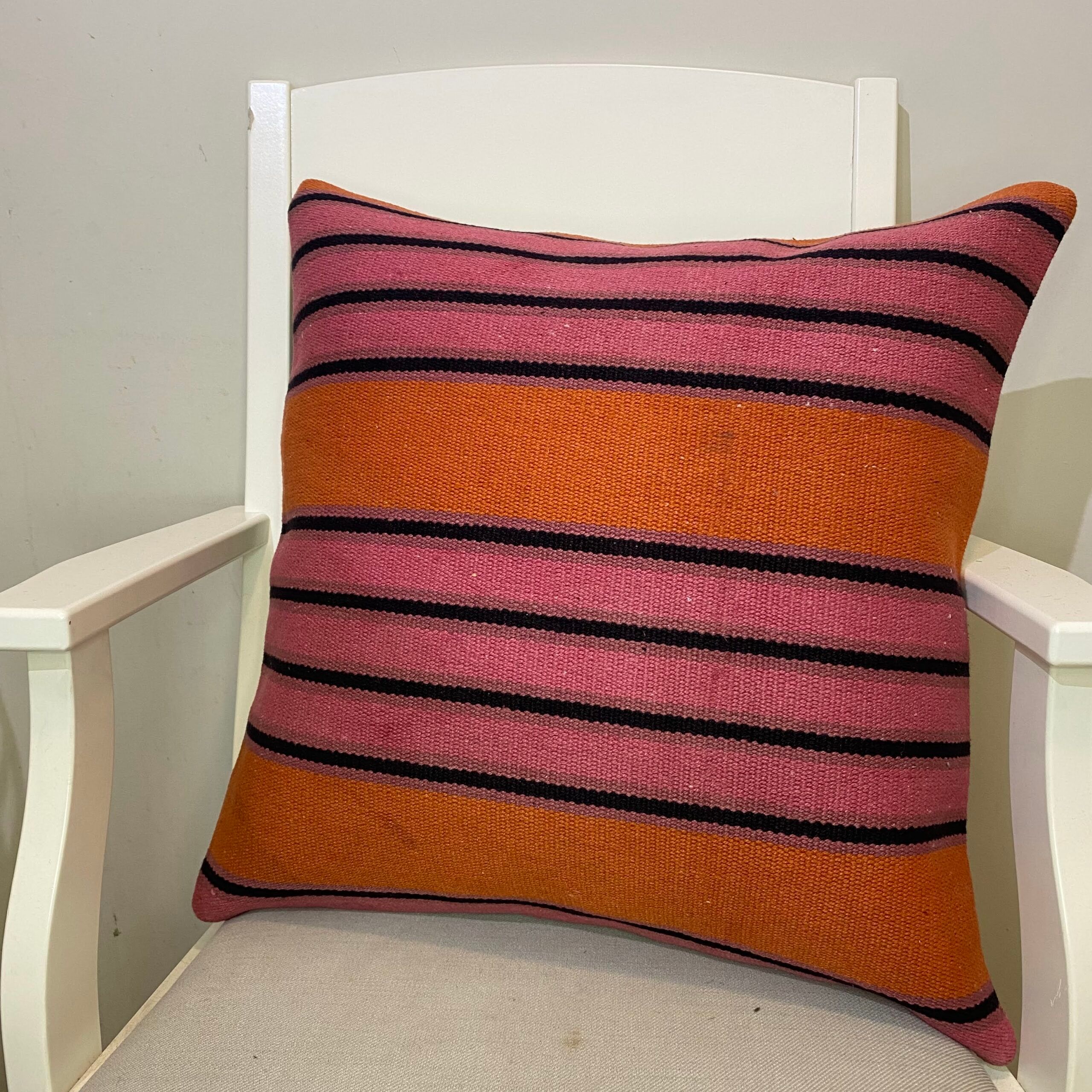 Hand-Woven Pillowcase, Pillowcases rug, wool & silk wool/weave, size 50 × 50 cm, from Anatolia, SKU 357