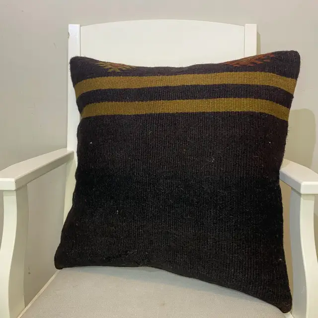 Hand-Woven Pillowcase, Pillowcases rug, cotton wool/weave, size 50 × 50 cm, from Bergama, SKU 372