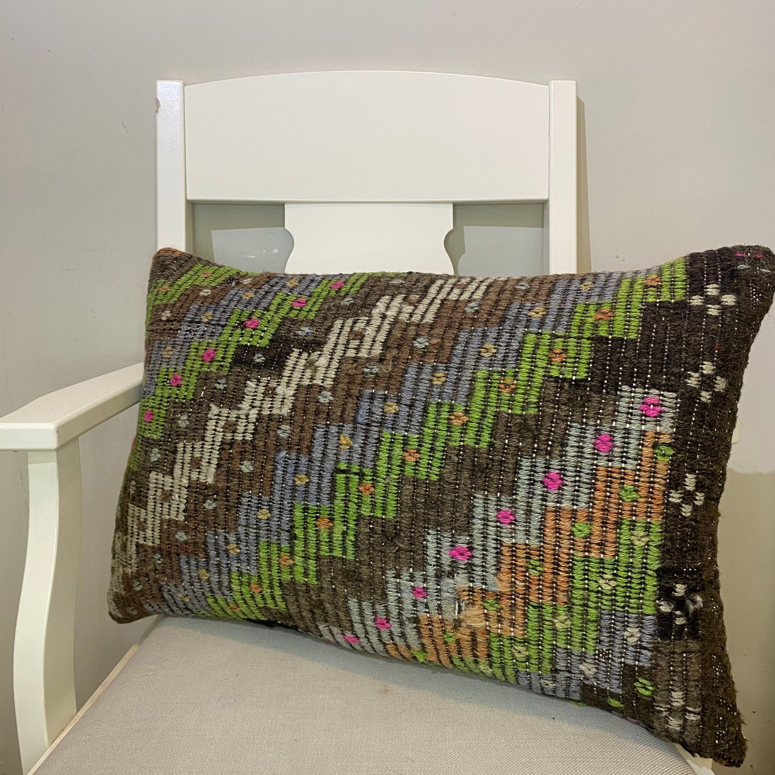 Hand-Woven Pillowcase, Pillowcases rug, silk wool/weave, size 40 × 60 cm, from Bergama, SKU 386