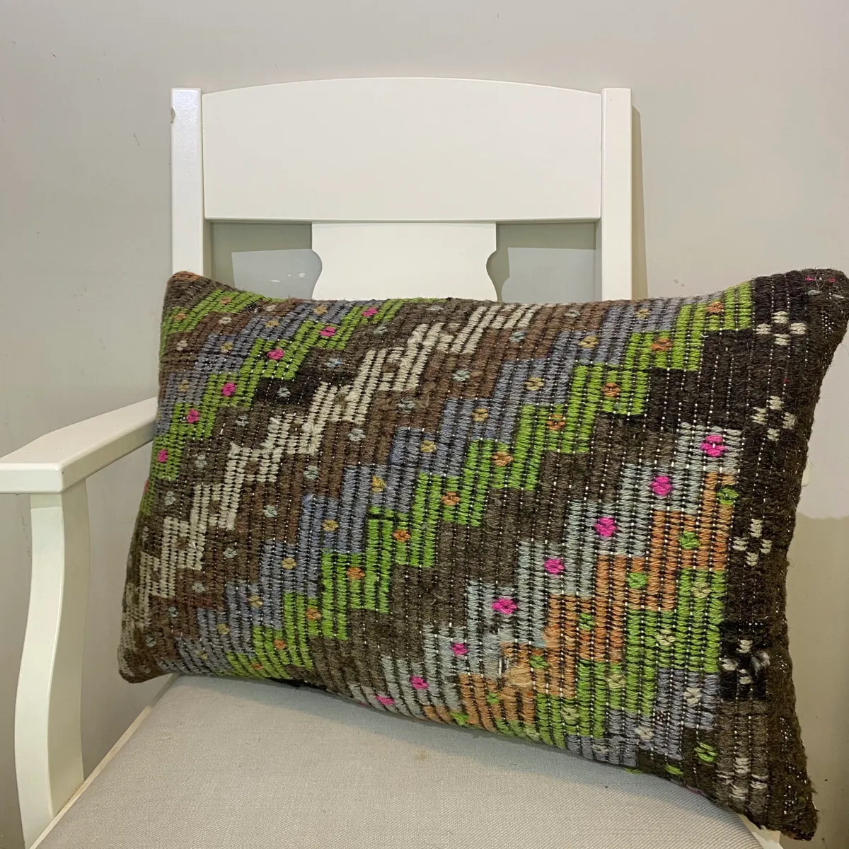 Hand-Woven Pillowcase, Pillowcases rug, silk wool/weave, size 40 × 60 cm, from Bergama, SKU 386