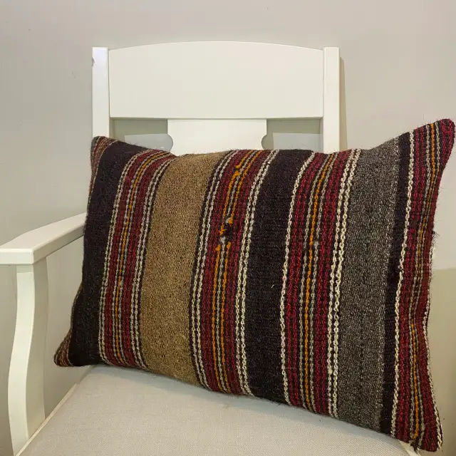 Handwoven Pillowcase, Pillowcases rug, cotton wool/weave, size 40 × 60 cm, from Isparta, SKU 388