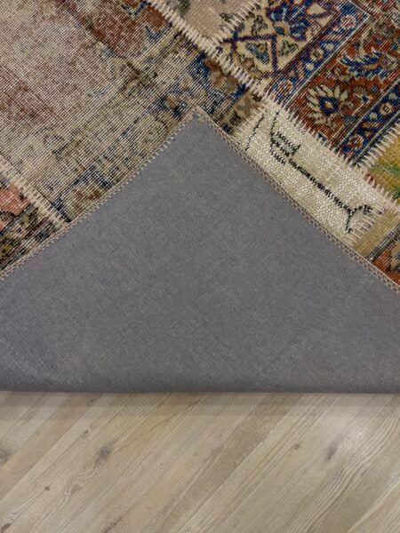 A Unique and Beautiful Handcrafted Patchwork Rug - SKU 4036 - Detail View