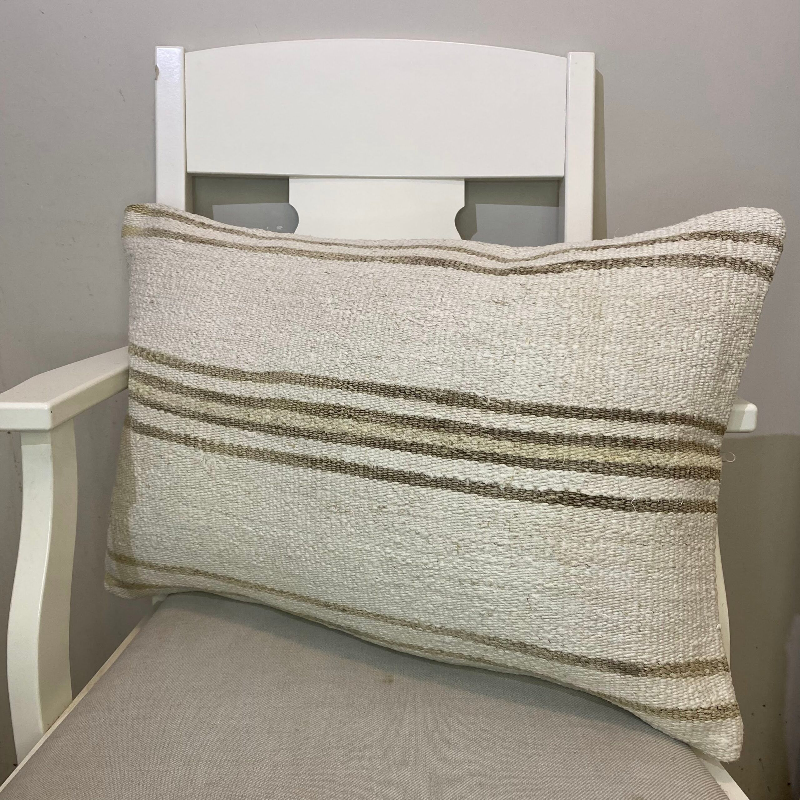 Hand-Woven Pillowcase, Pillowcases rug, wool & cotton wool/weave, size 40 × 60 cm, from Hereke, SKU 405