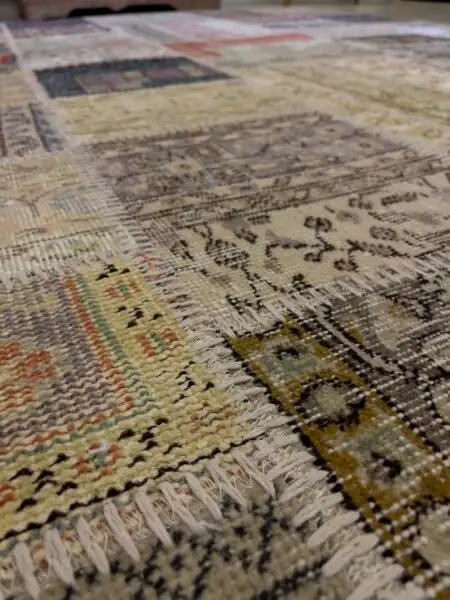 A Unique and Beautiful Custom Patchwork Rug - SKU 4060 - Detail View